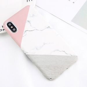 ▪️Pink/White Marble iPhone 8 Plus, X Case